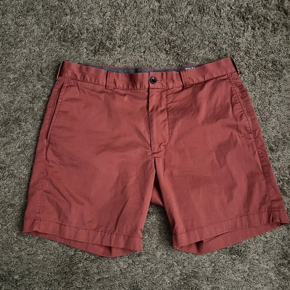 J.Crew Men’s Stretch Chino Shorts 33 7” Inseam -  Brick Red / Terracotta